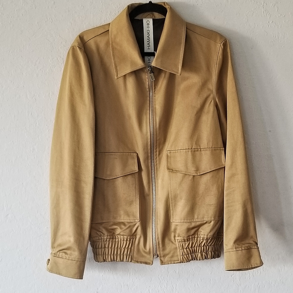 Hamaki-Ho Camel Aviator-style Bomber Jacket M NWT